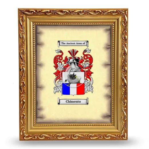 Chimento Coat of Arms Framed - Gold