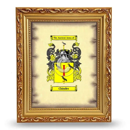 Chinder Coat of Arms Framed - Gold
