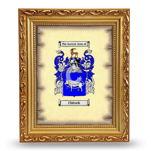 Chitock Coat of Arms Framed - Gold