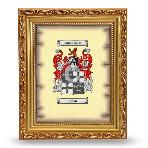 Chiva Coat of Arms Framed - Gold