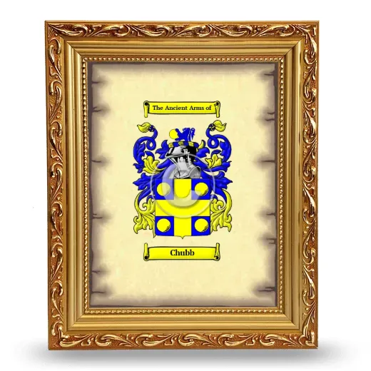 Chubb Coat of Arms Framed - Gold
