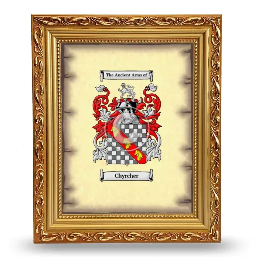 Chyrcher Coat of Arms Framed - Gold