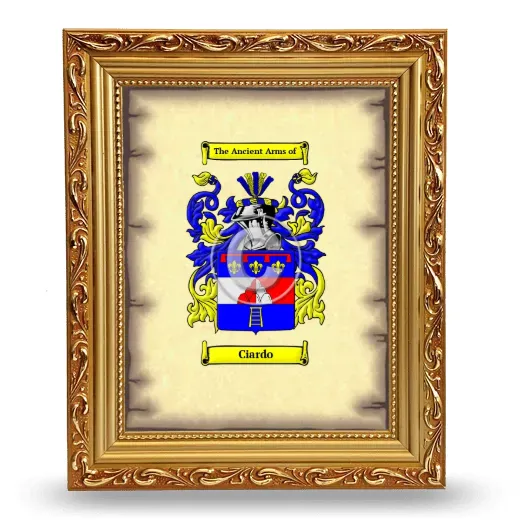 Ciardo Coat of Arms Framed - Gold