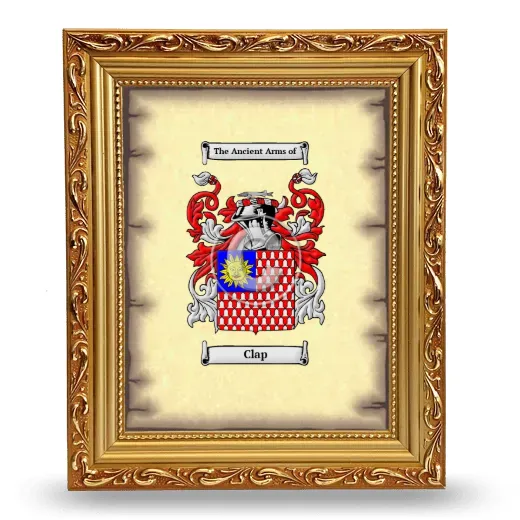 Clap Coat of Arms Framed - Gold