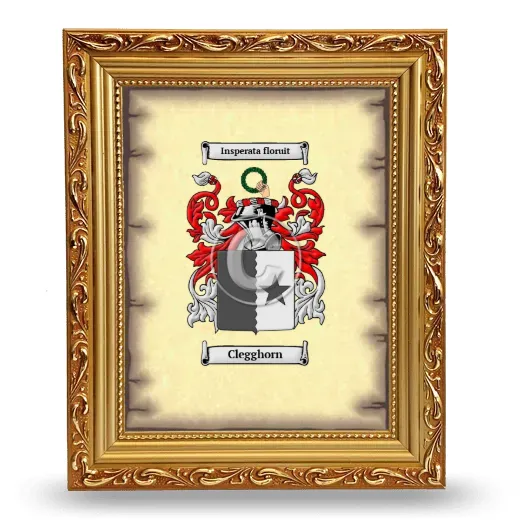 Clegghorn Coat of Arms Framed - Gold