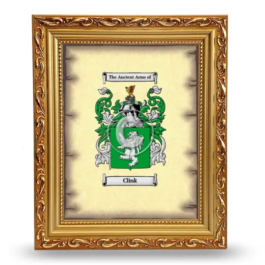 Clink Coat of Arms Framed - Gold