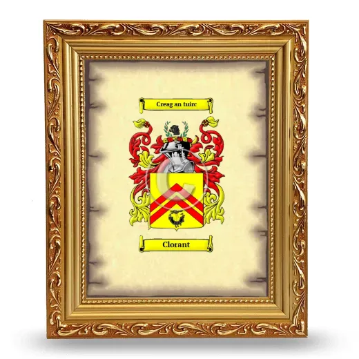 Clorant Coat of Arms Framed - Gold