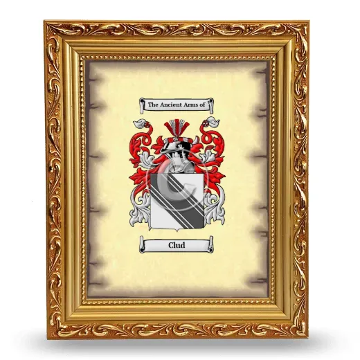 Clud Coat of Arms Framed - Gold