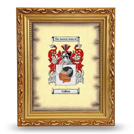 Coben Coat of Arms Framed - Gold