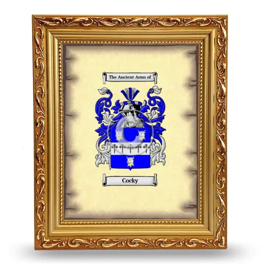 Cocky Coat of Arms Framed - Gold