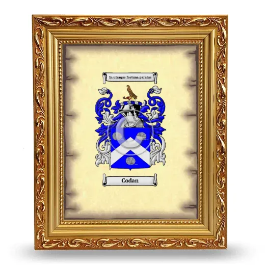 Codan Coat of Arms Framed - Gold