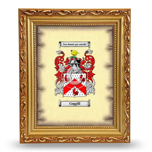 Coggill Coat of Arms Framed - Gold