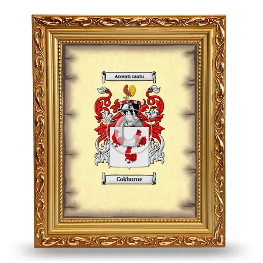 Cokburne Coat of Arms Framed - Gold