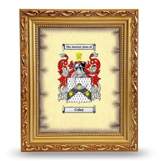 Colay Coat of Arms Framed - Gold