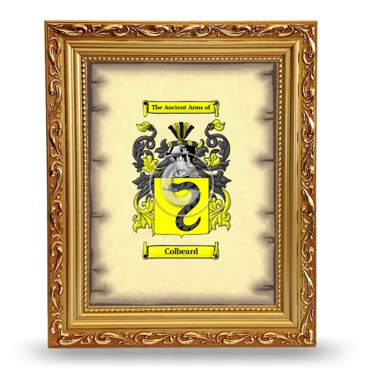 Colbeard Coat of Arms Framed - Gold