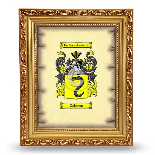 Colberts Coat of Arms Framed - Gold