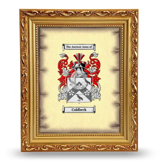 Coldbeck Coat of Arms Framed - Gold