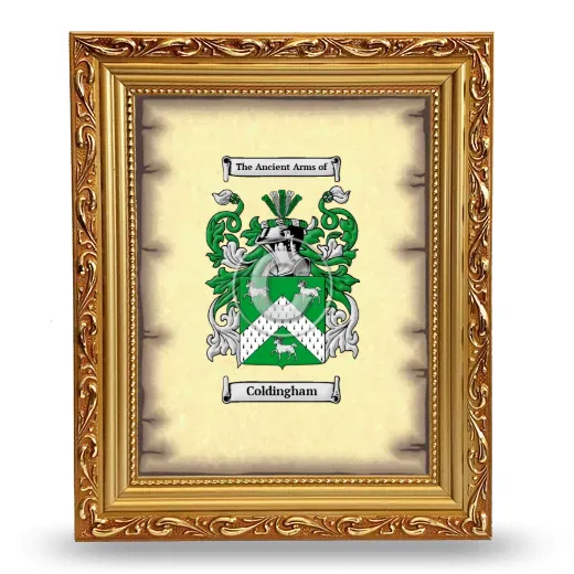 Coldingham Coat of Arms Framed - Gold