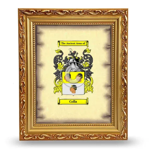Colla Coat of Arms Framed - Gold