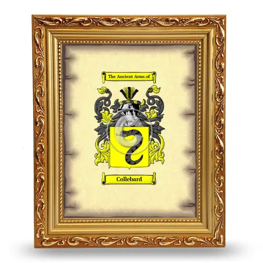 Collebard Coat of Arms Framed - Gold