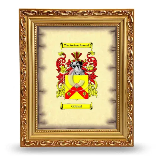 Colnut Coat of Arms Framed - Gold
