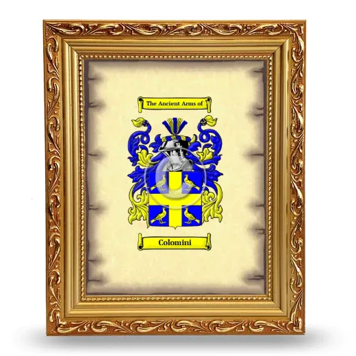 Colomini Coat of Arms Framed - Gold