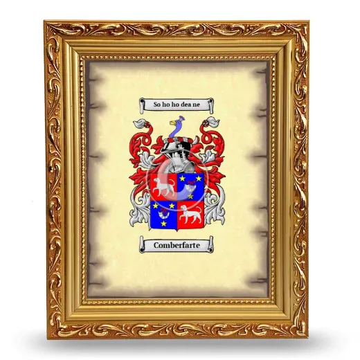 Comberfarte Coat of Arms Framed - Gold