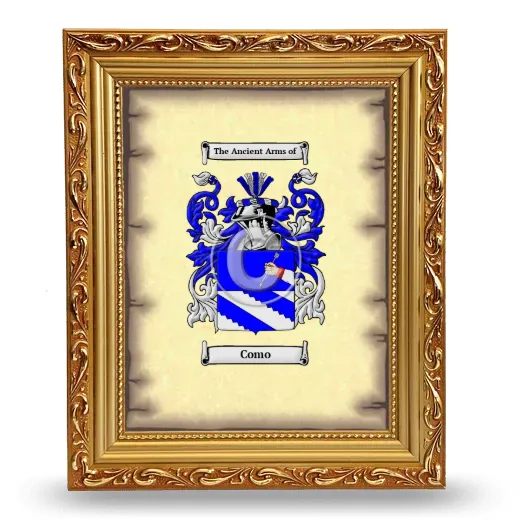 Como Coat of Arms Framed - Gold