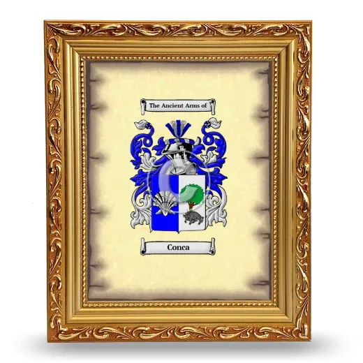 Conca Coat of Arms Framed - Gold