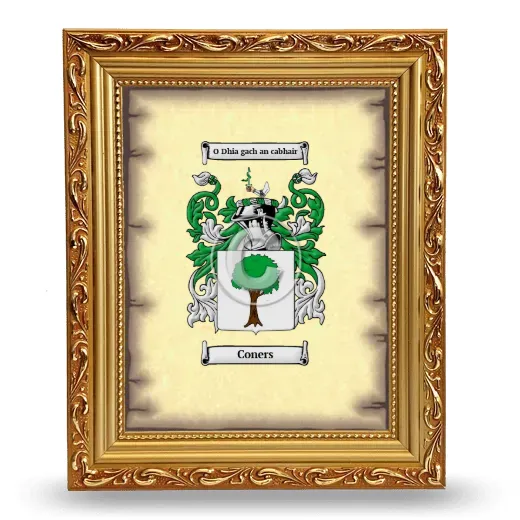 Coners Coat of Arms Framed - Gold