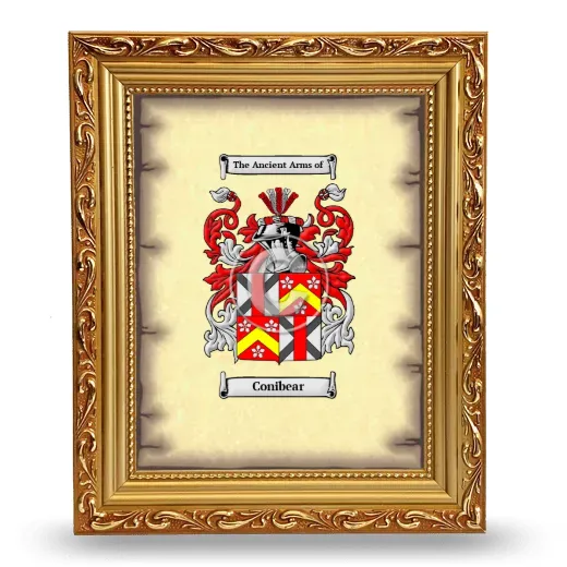 Conibear Coat of Arms Framed - Gold