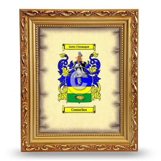 Connelan Coat of Arms Framed - Gold