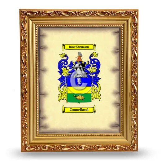 Connelland Coat of Arms Framed - Gold