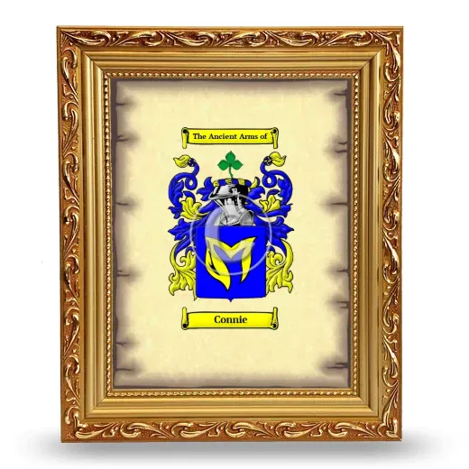 Connie Coat of Arms Framed - Gold