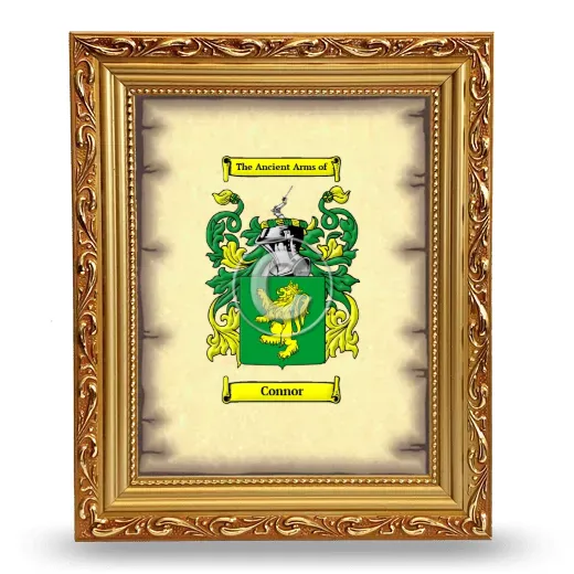 Connor Coat of Arms Framed - Gold