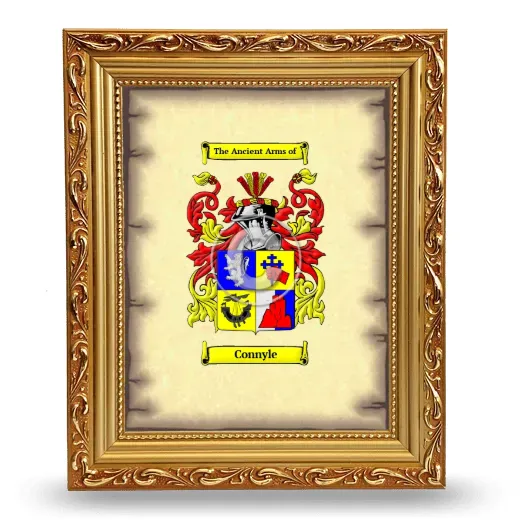 Connyle Coat of Arms Framed - Gold