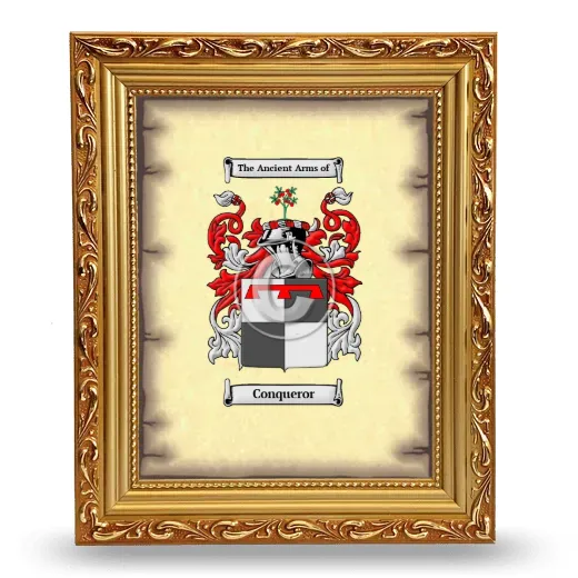 Conqueror Coat of Arms Framed - Gold