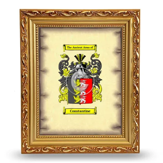 Constantine Coat of Arms Framed - Gold
