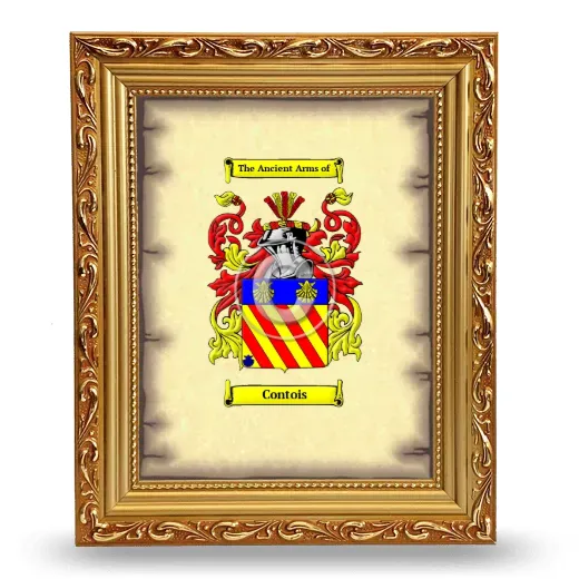 Contois Coat of Arms Framed - Gold