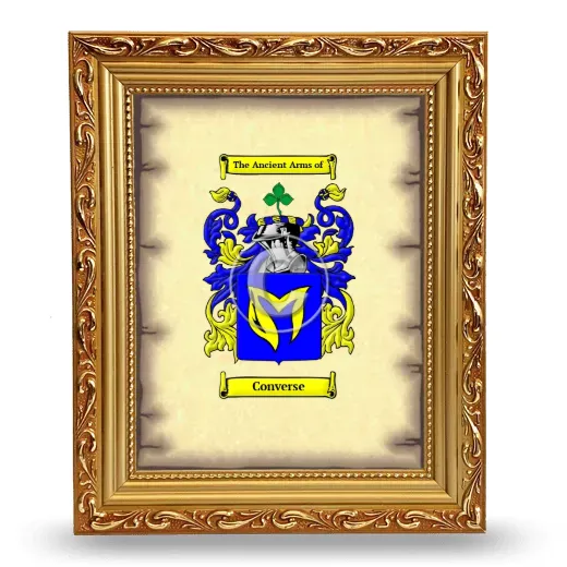 Converse Coat of Arms Framed - Gold