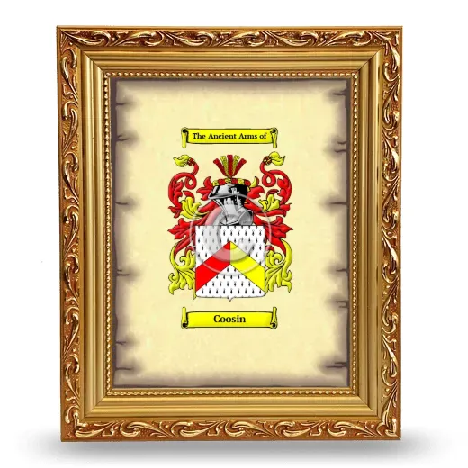 Coosin Coat of Arms Framed - Gold