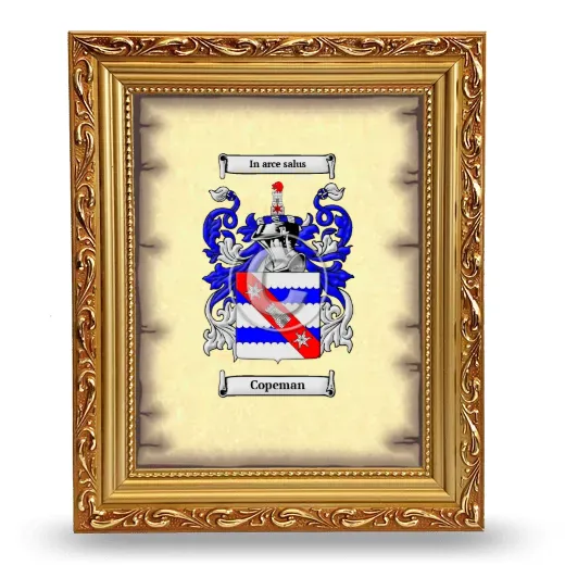 Copeman Coat of Arms Framed - Gold