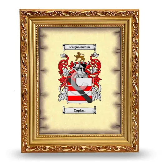 Coplan Coat of Arms Framed - Gold