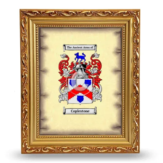Coplestone Coat of Arms Framed - Gold