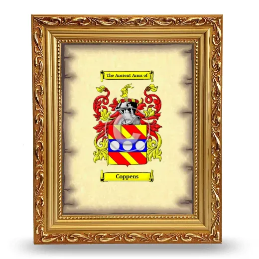 Coppens Coat of Arms Framed - Gold
