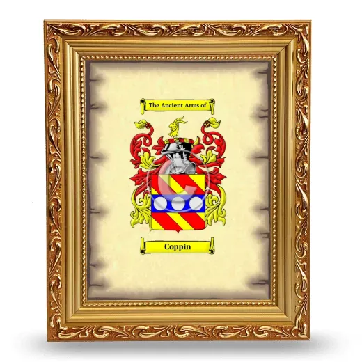Coppin Coat of Arms Framed - Gold