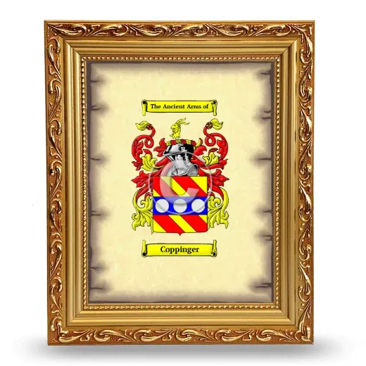 Coppinger Coat of Arms Framed - Gold