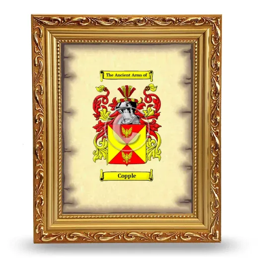 Copple Coat of Arms Framed - Gold