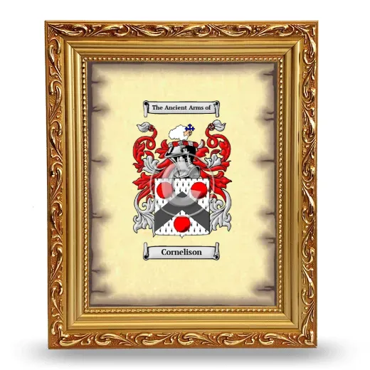 Cornelison Coat of Arms Framed - Gold