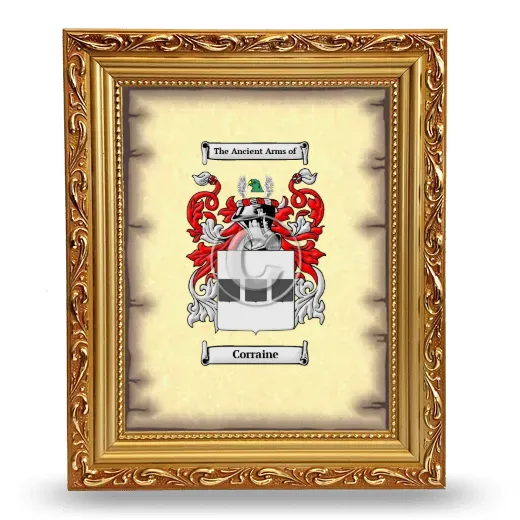 Corraine Coat of Arms Framed - Gold
